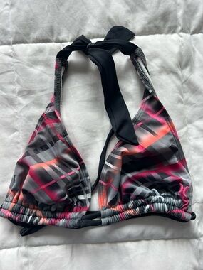 Under Armour Women's Gray & Pink Halter Bikini Top Size 36C